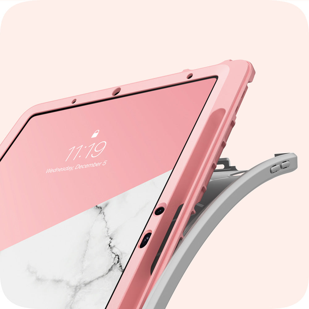 【i-Blason】2024 iPad Air 11 吋 Cosmo 三折支架保護殼,iPad Air保護殼推薦,內建筆槽,多角度支架。大理石色。