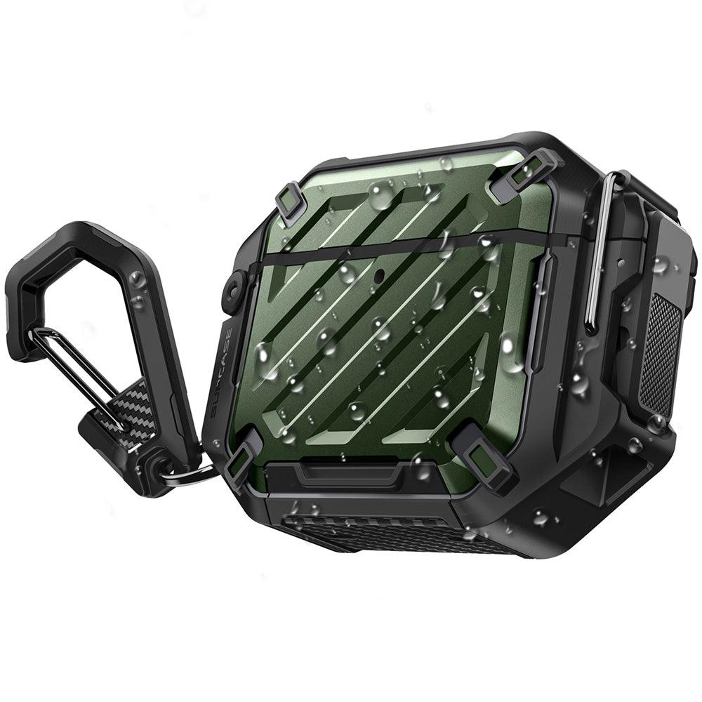 SUPCASE AirPods 4 UB Pro 軍規防摔殼,防水防塵,附登山扣 綠色