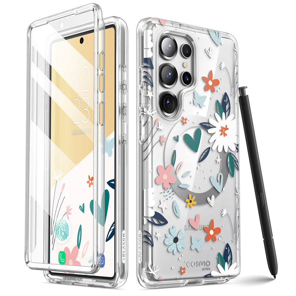 i-Blason Cosmo Samsung Galaxy S25 Ultra 5G 軍規防摔殼,彩繪款,帶 S Pen 開孔。