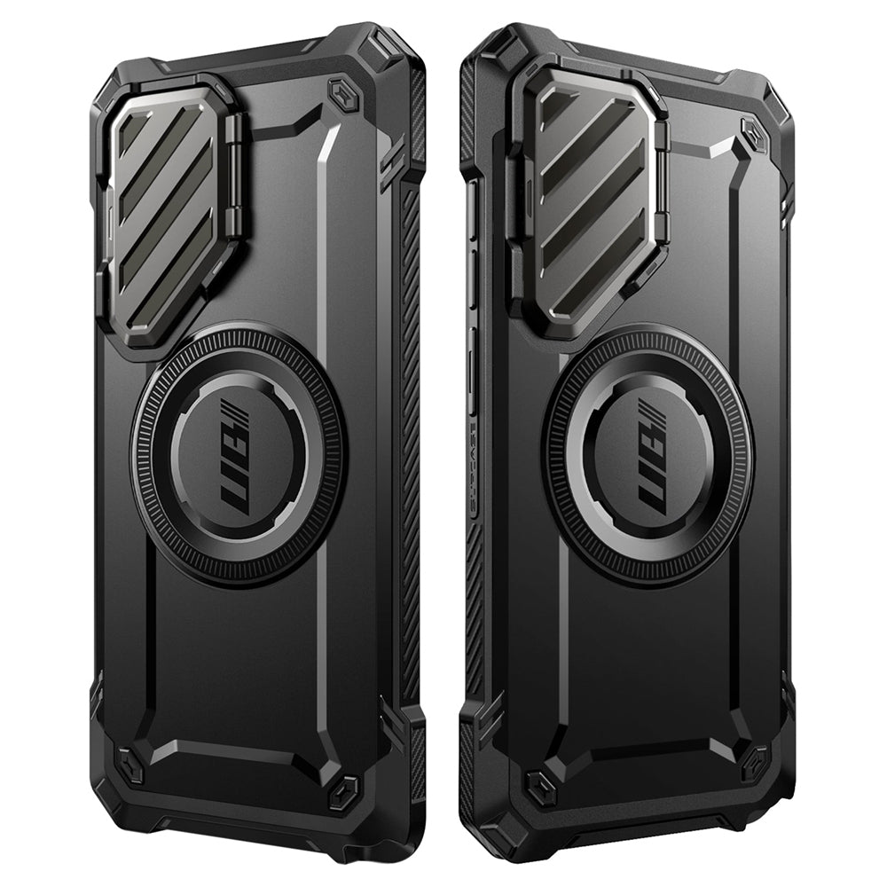 SUPCASE UB Mag XT 探索者 Samsung Galaxy S25 Ultra 5G 軍規防摔鏡頭蓋支架殼,MagSafe磁吸,鋅合金鏡頭蓋保護。黑色。