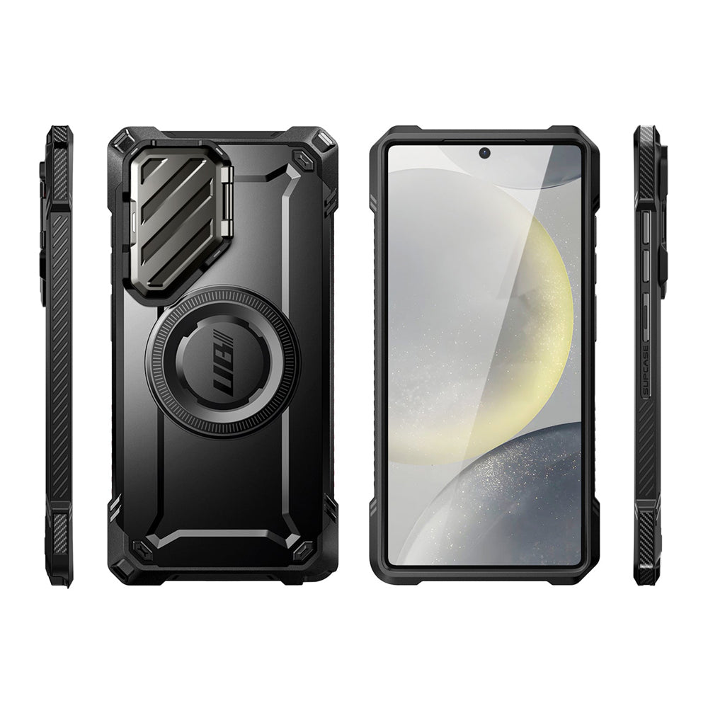SUPCASE UB Mag XT 探索者 Samsung Galaxy S25 Ultra 5G 軍規防摔鏡頭蓋支架殼,MagSafe磁吸,鋅合金鏡頭蓋保護。黑色。