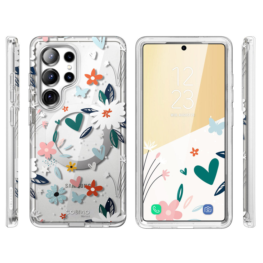 i-Blason Cosmo Samsung Galaxy S25 Ultra 5G 軍規防摔殼,彩繪款,帶 S Pen 開孔。