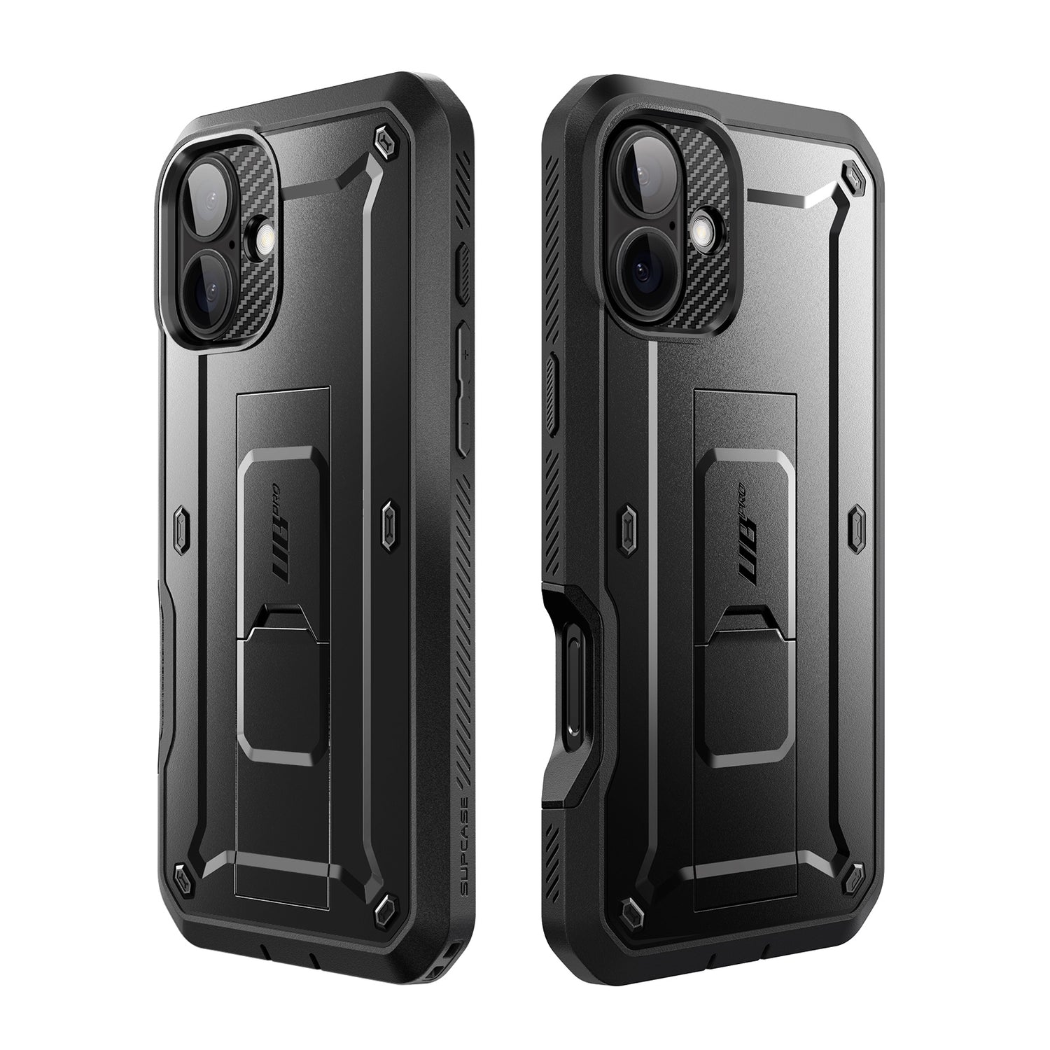 【SUPCASE】UB Pro iPhone 16 Plus 全防護支架軍規防摔殼6.7吋 黑