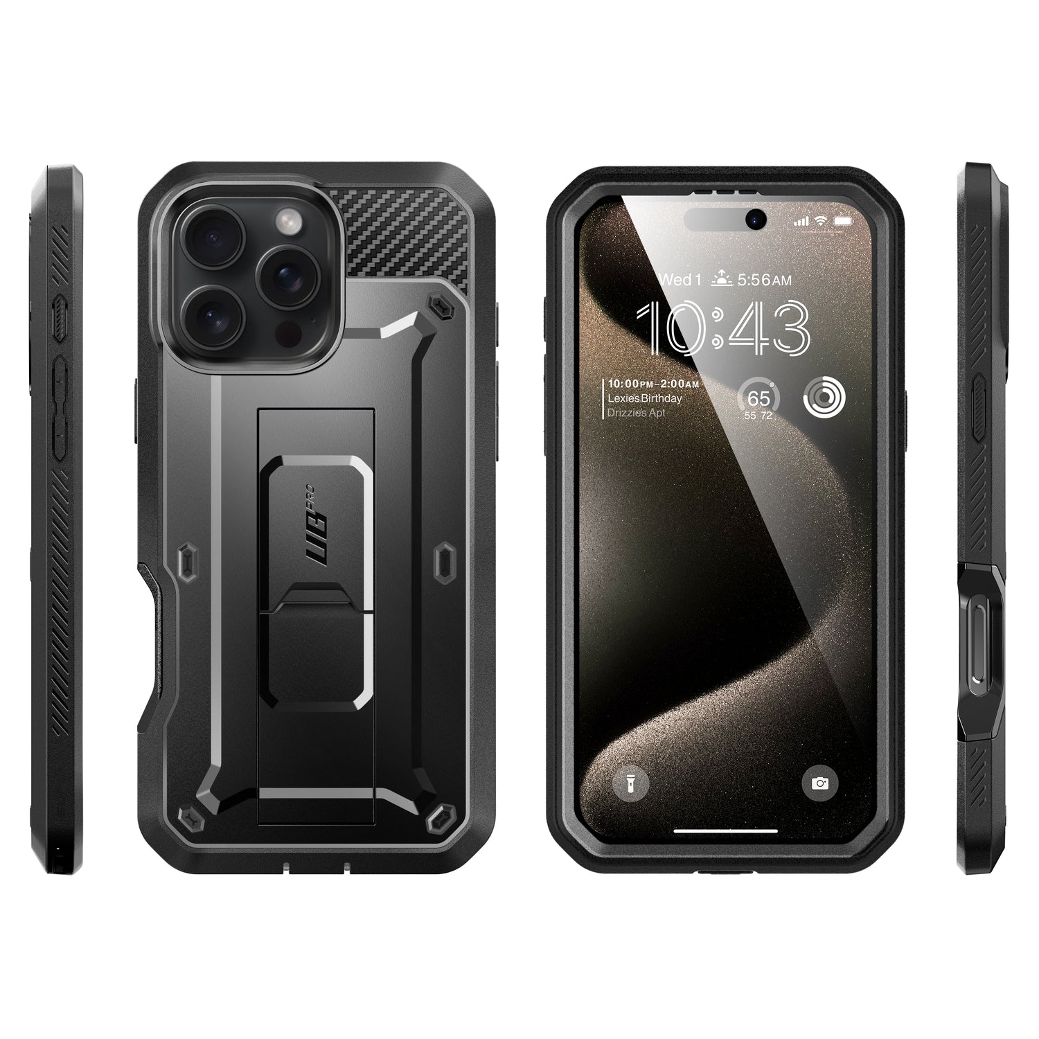 【SUPCASE】UB Pro iPhone 16 Pro Max 全防護支架軍規防摔殼6.8吋 黑