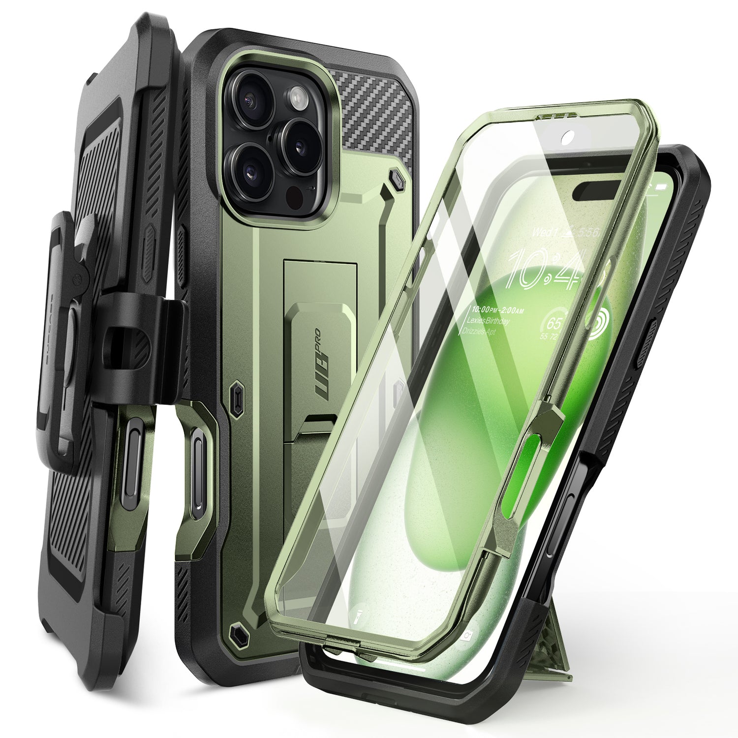 【SUPCASE】UB Pro iPhone 16 Pro Max 全防護支架軍規防摔殼6.8吋 抹茶綠