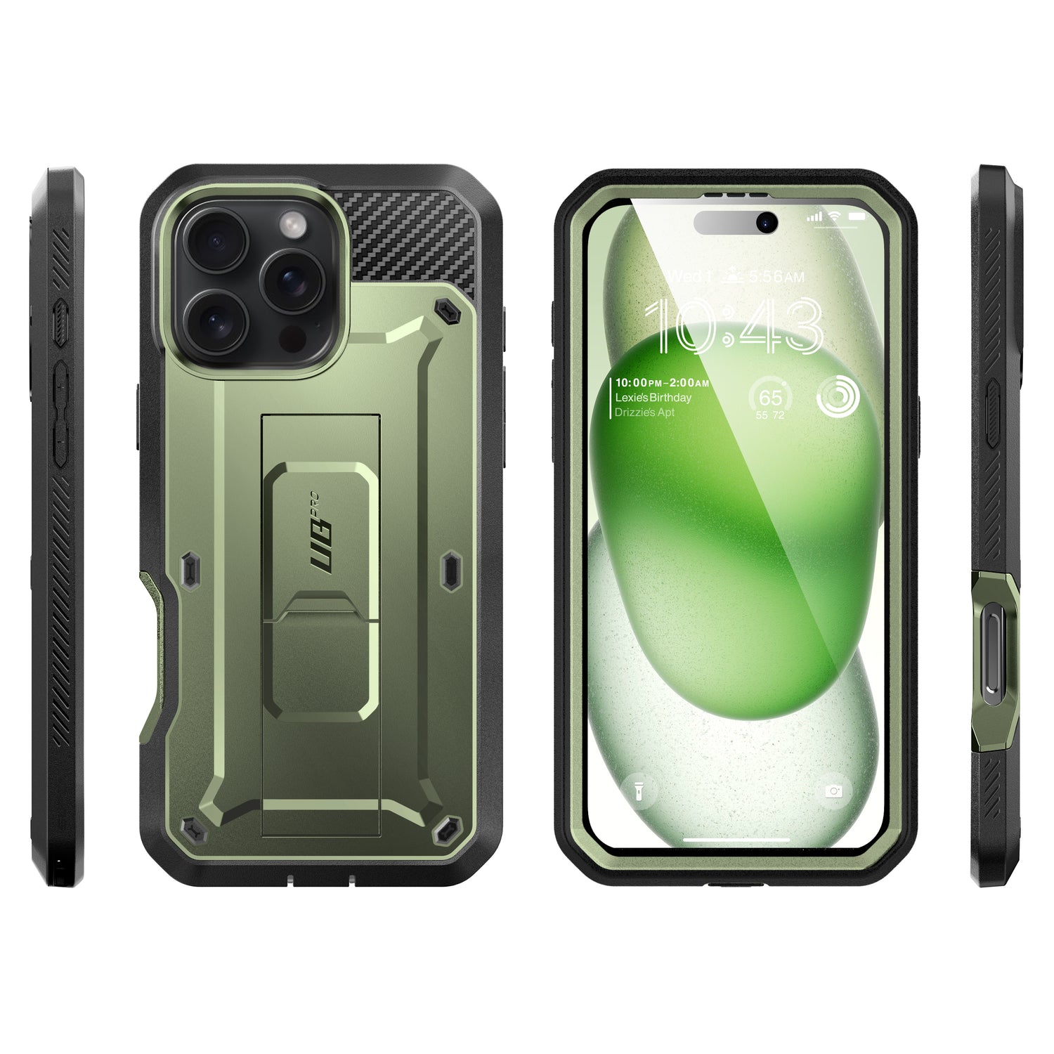 【SUPCASE】UB Pro iPhone 16 Pro Max 全防護支架軍規防摔殼6.8吋 抹茶綠