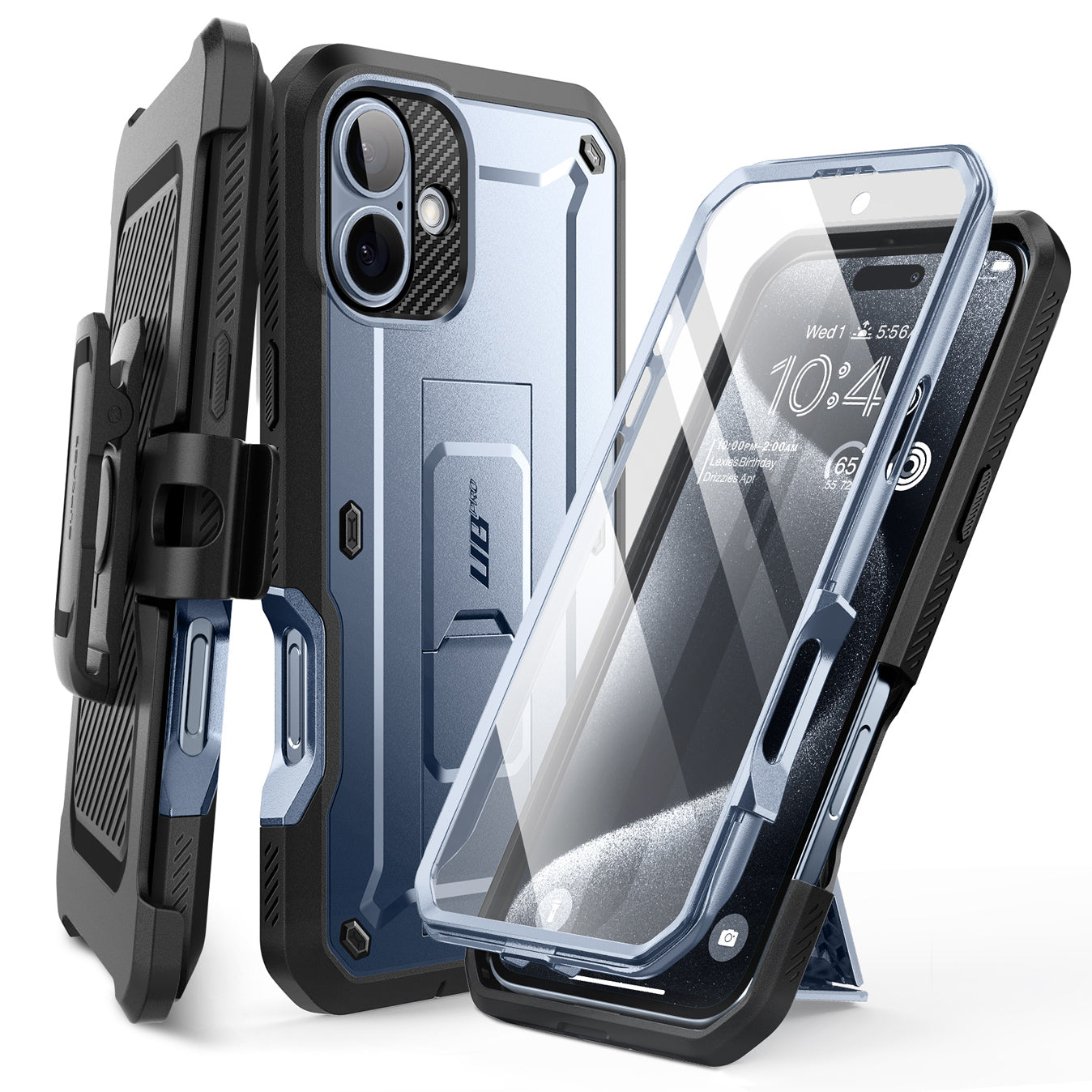 【SUPCASE】UB Pro iPhone 16全防護支架軍規防摔殼6.1吋 海洋藍