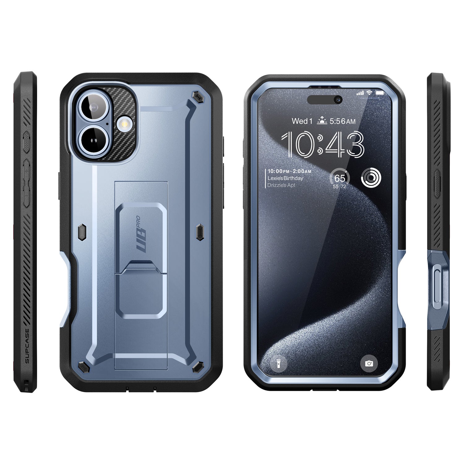 【SUPCASE】UB Pro iPhone 16全防護支架軍規防摔殼6.1吋 海洋藍