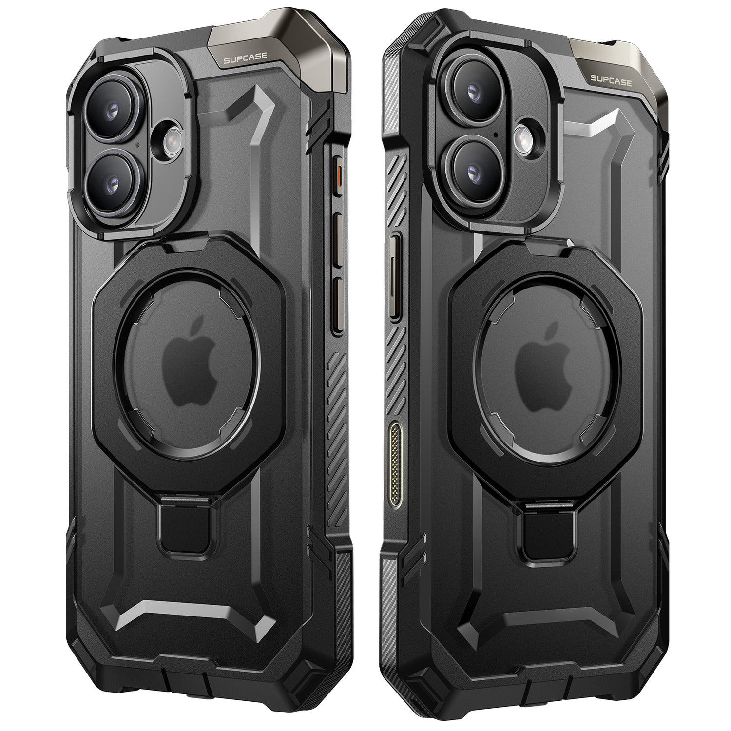 SUPCASE UB Grip iPhone 16 系列 軍規防摔殼,附帶磁吸支架和相機按鍵-黑色
