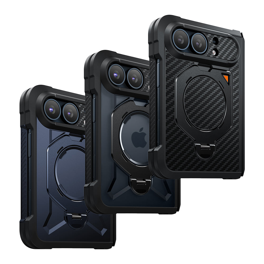 UB Grip 頂級磁吸360旋轉支架軍規防摔殼 iPhone Duo-透黑