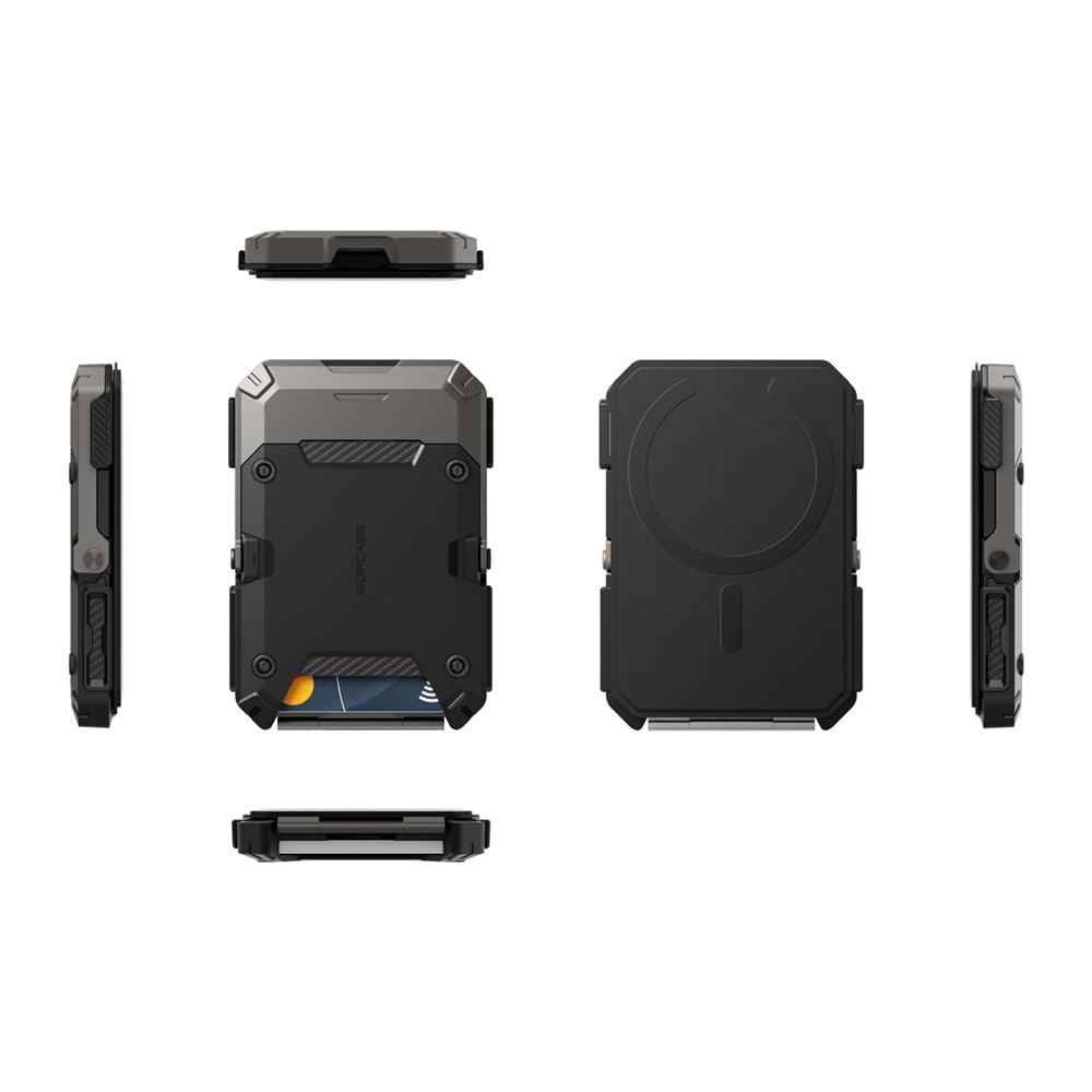 SUPCASE MagSafe 磁吸錢包站立支架 - iPhone MagSafe 皮革卡夾錢包保護套, 多功能手機支架, 磁吸無線充電兼容