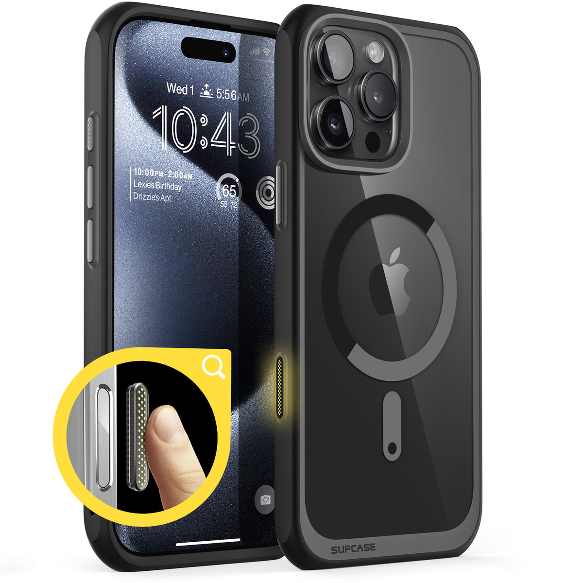 SUPCASE UB Mag 透色磁吸防摔殼 iPhone 16 Pro|相機按鍵-黑色