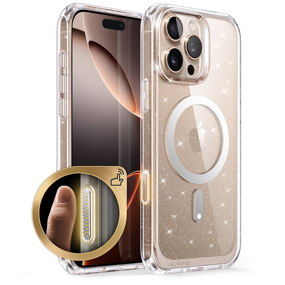 SUPCASE UB Mag 透色磁吸防摔殼 iPhone 16 Pro Max|相機按鍵-閃粉