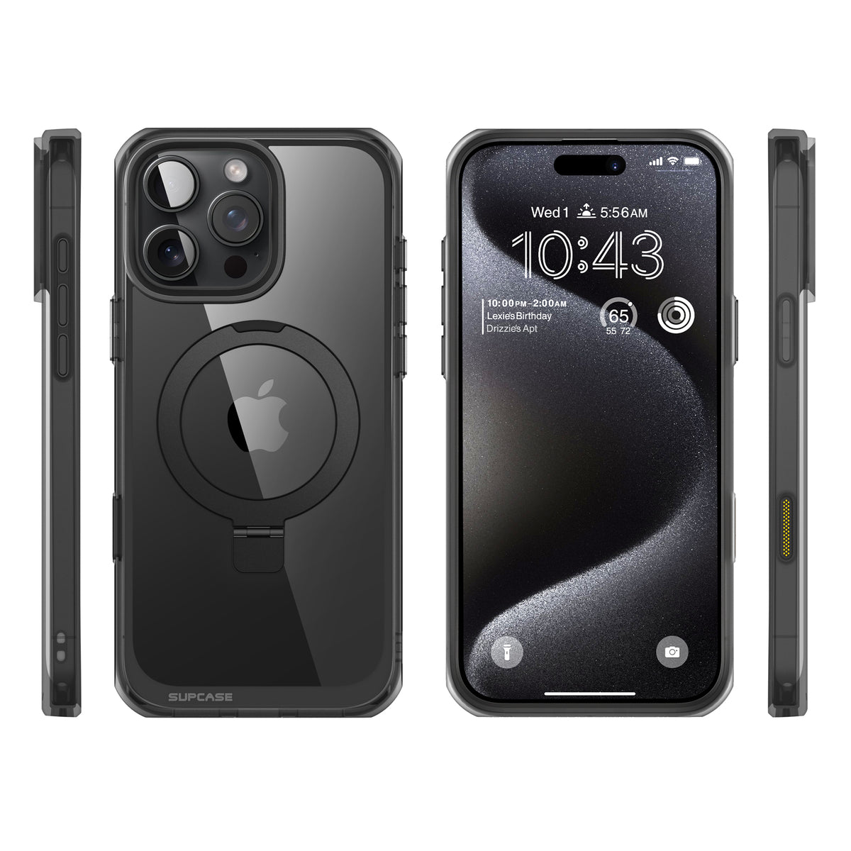 SUPCASE UB Mag Stand 透色磁吸支架軍規防摔殼 iPhone 16 Pro Max|相機按鍵-黑色 圖5