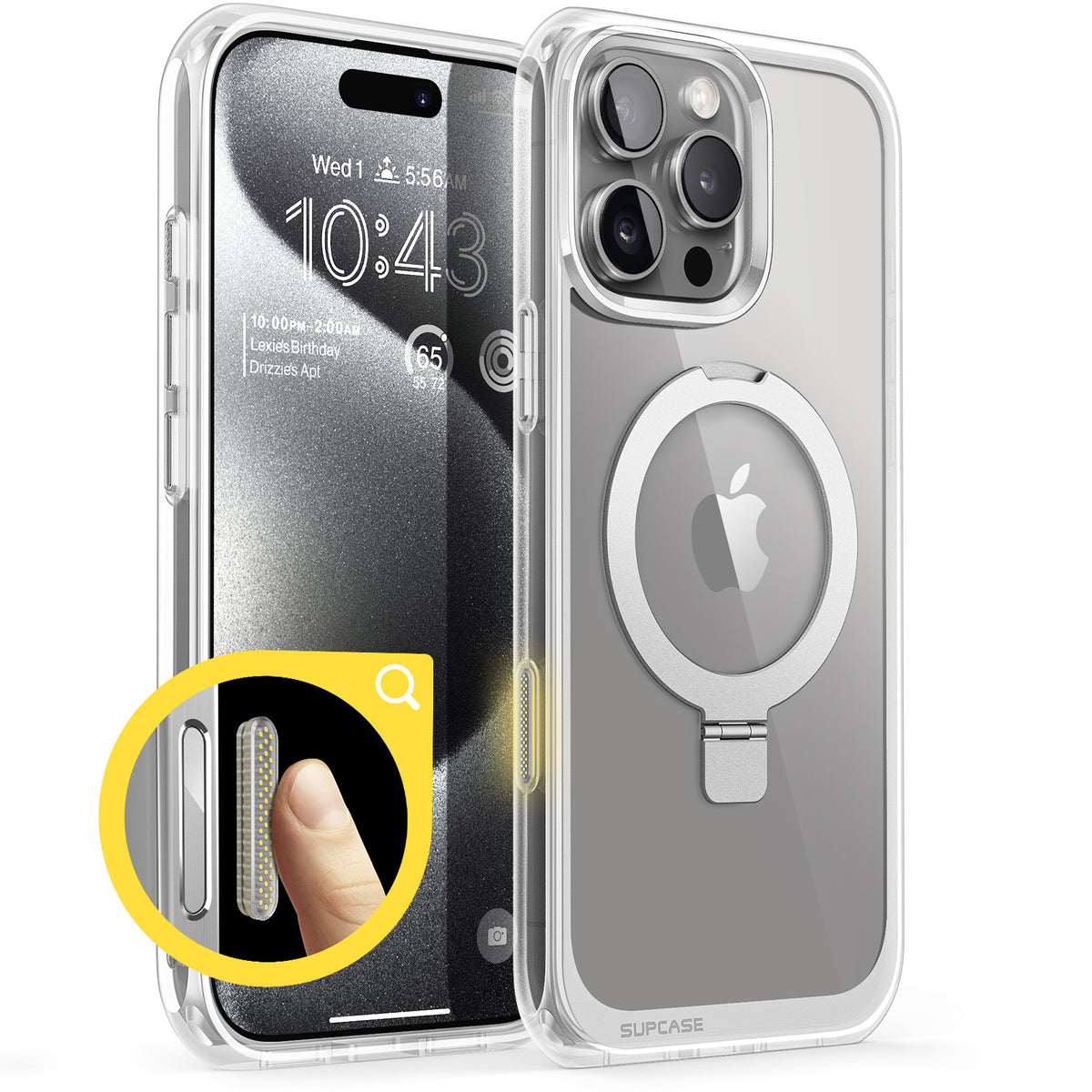 SUPCASE UB Mag Stand 透色磁吸支架軍規防摔殼 iPhone 16 Pro Max|相機按鍵-透明色 圖4