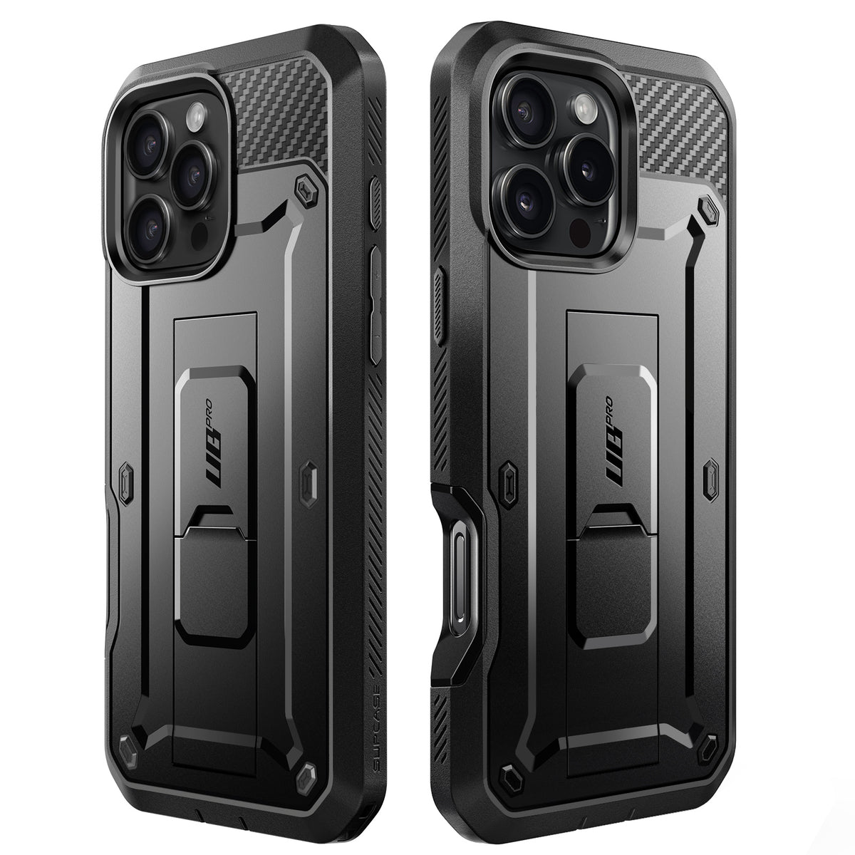 SUPCASE UB Pro 全面防護支架軍規防摔殼 iPhone 16 Pro-黑色 圖2