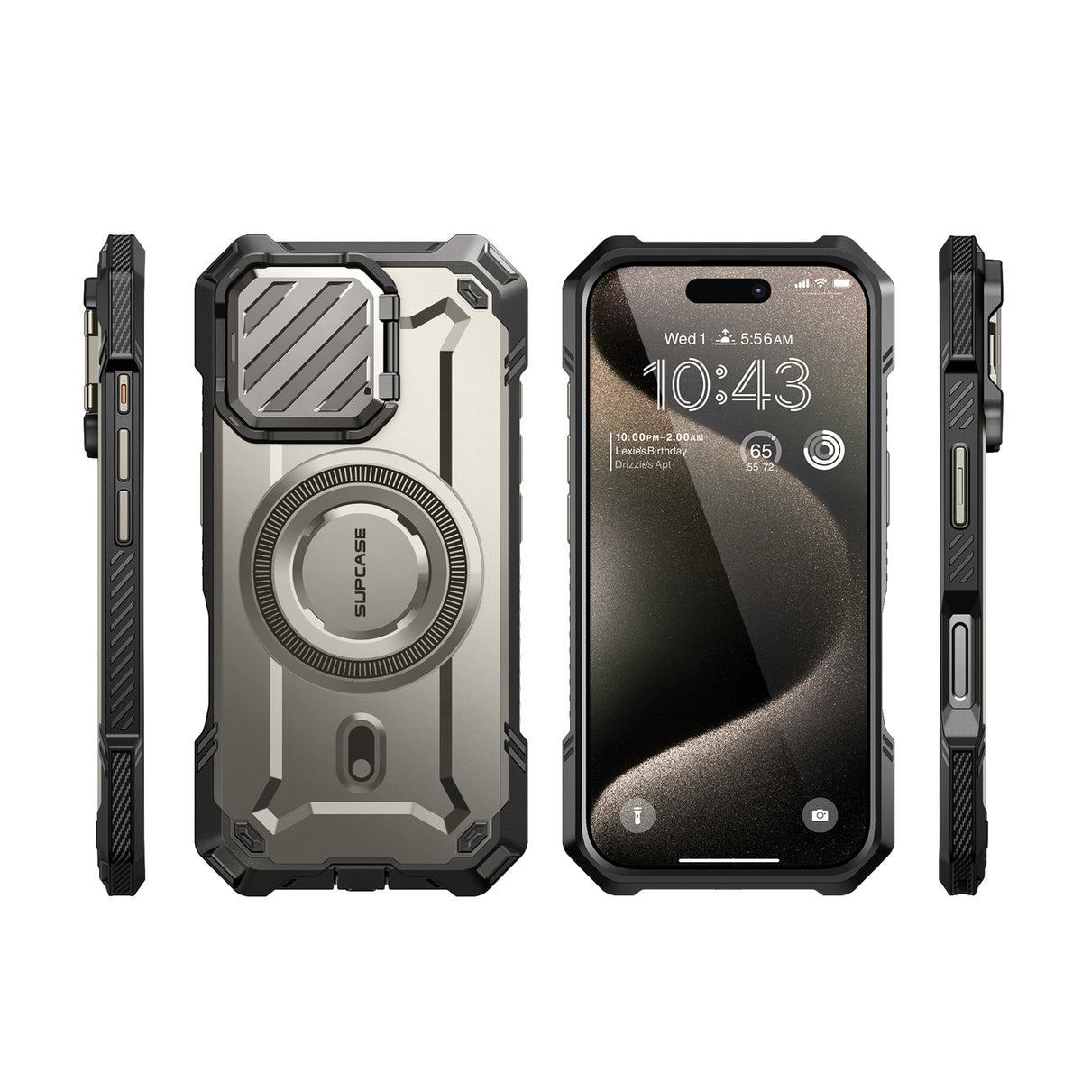 SUPCASE UB Mag XT 鏡頭蓋支架軍規防摔殼 iPhone 16 Pro-鈦空灰 圖4
