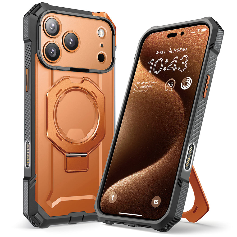 SUPCASE UB Grip 頂級磁吸支架軍規防摔殼 iPhone 17 Pro|相機按鍵-橘色 圖3