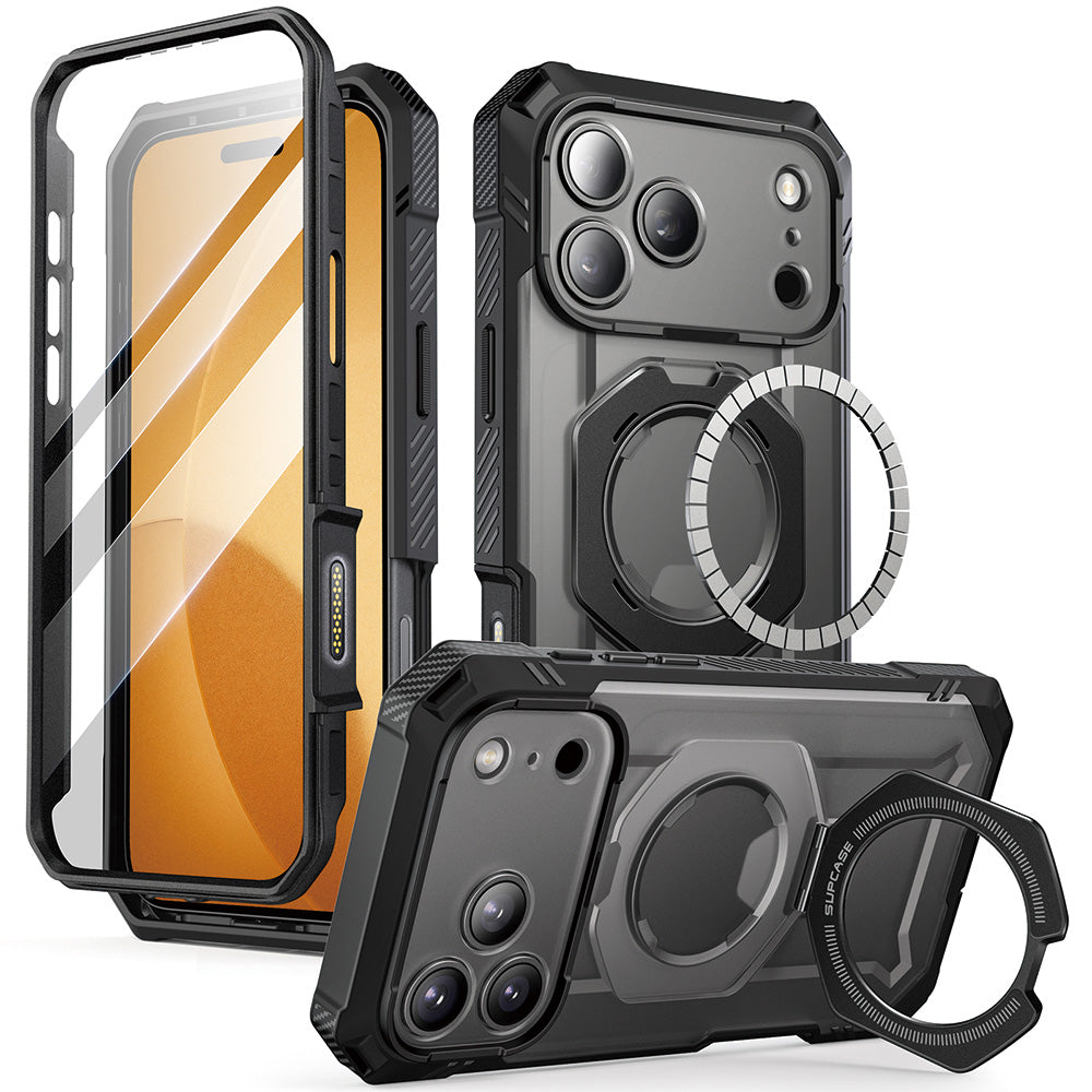 SUPCASE UB Grip Pro 極致磁吸支架軍規防摔殼 iPhone 17 Pro|相機按鍵-黑色 圖4