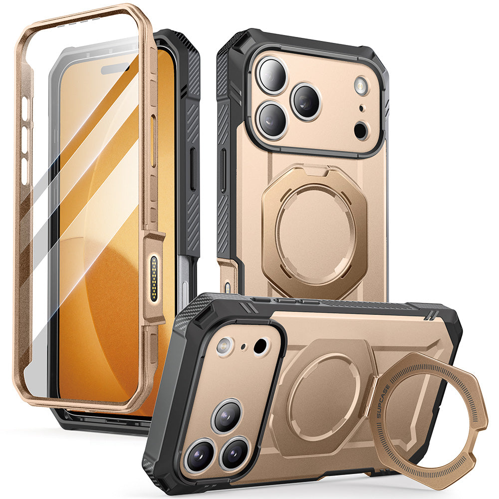 SUPCASE UB Grip Pro 極致磁吸支架軍規防摔殼 iPhone 17 Pro Max|相機按鍵-沙色