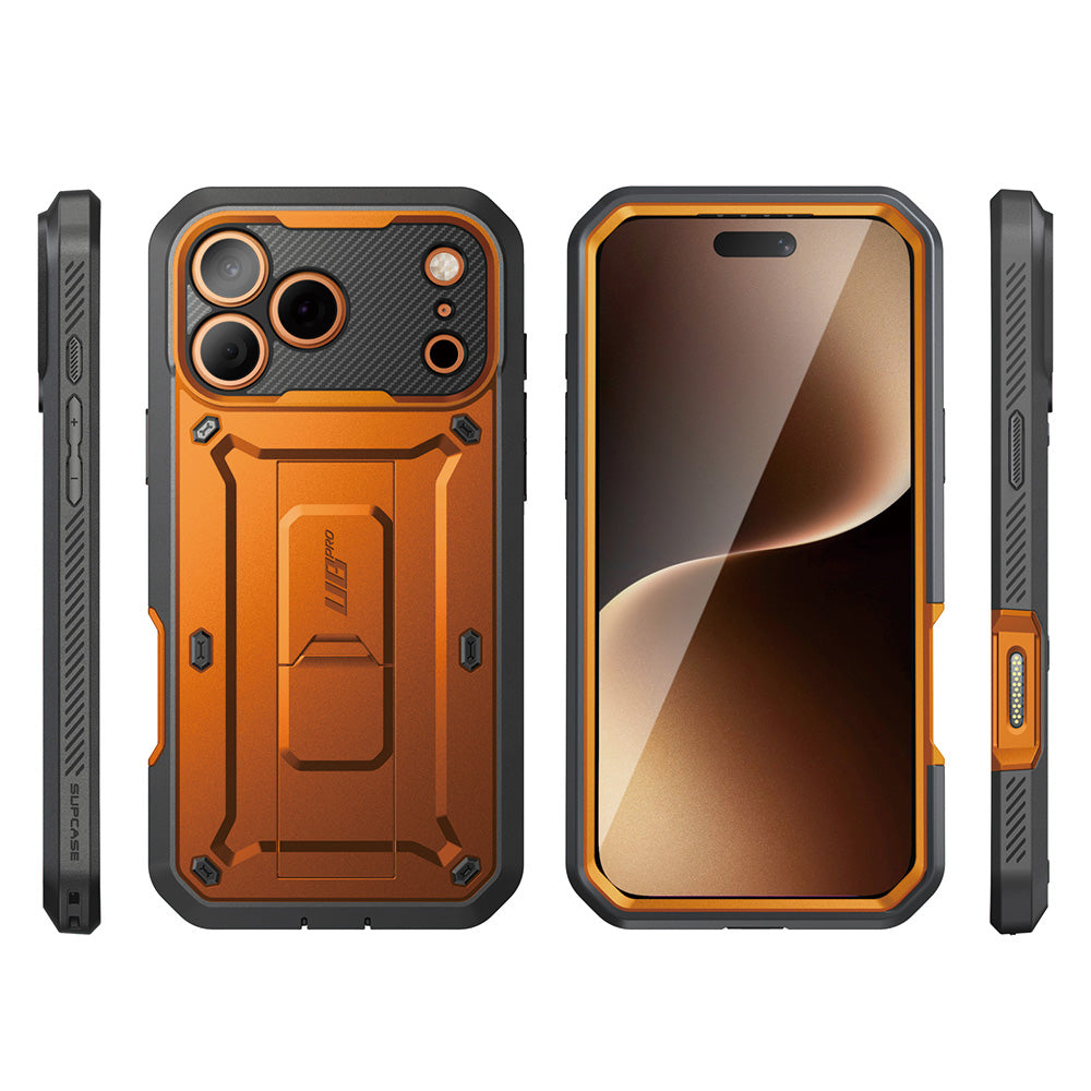 SUPCASE UB Pro 全面防護支架軍規防摔殼 iPhone 17 Pro-橘色 圖3