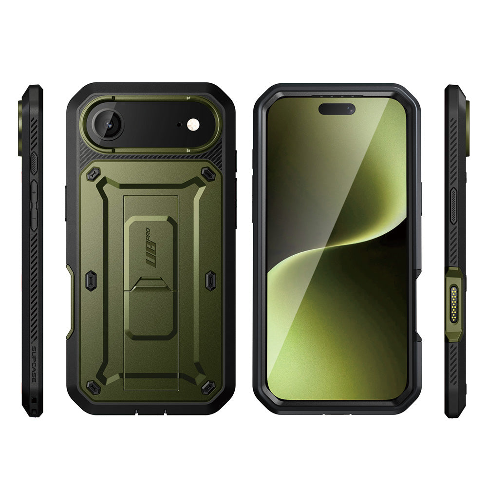 SUPCASE UB Pro 全面防護支架軍規防摔殼 iPhone Air-綠色 圖3