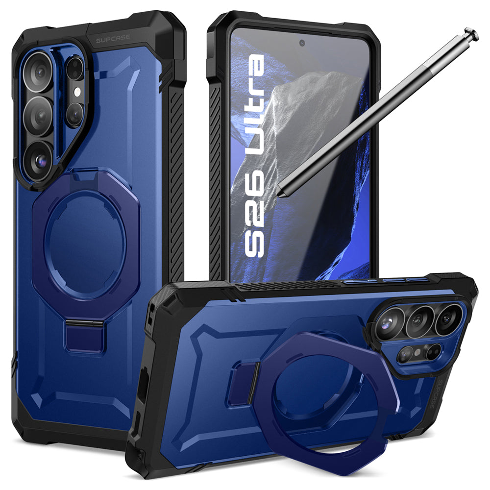 SUPCASE UB Grip 頂級磁吸支架軍規防摔殼 Samsung Galaxy S26 Ultra-藍色