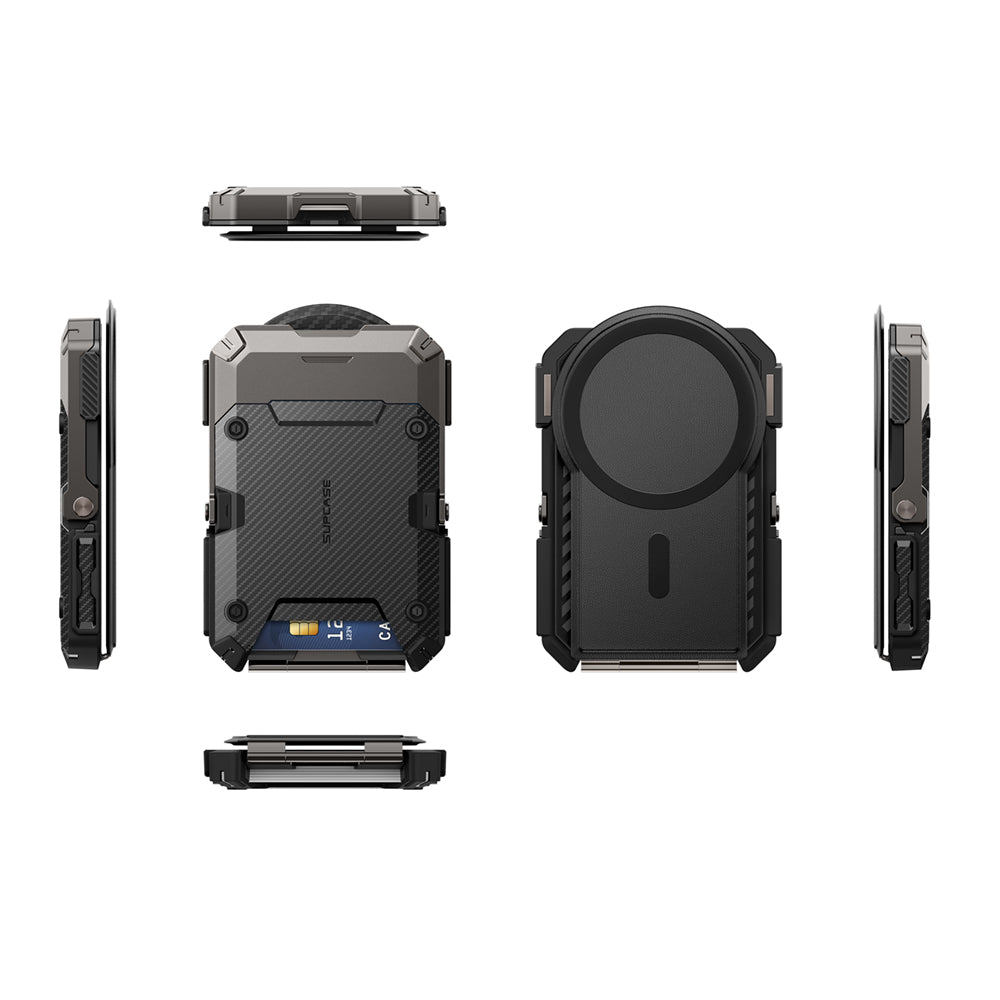 SUPCASE MagSafe 碳纖維磁吸卡夾支架-碳纖維黑 圖4