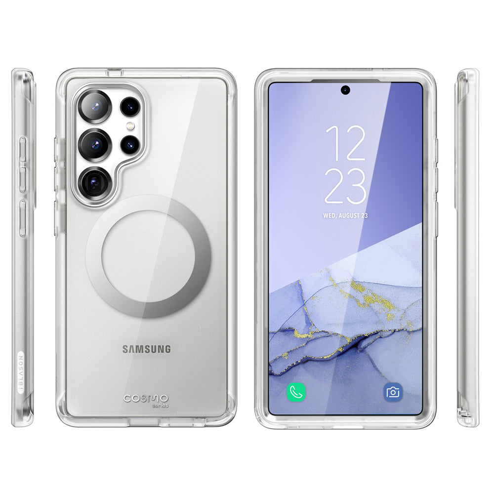 i-Blason Cosmo Samsung Galaxy S25 Ultra 5G 軍規防摔殼,透明色,帶 S Pen 開孔。