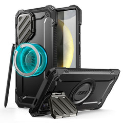SUPCASE UB Mag XT 探索者 Samsung Galaxy S25 Ultra 5G 軍規防摔鏡頭蓋支架殼，MagSafe磁吸，鋅合金鏡頭蓋保護。黑色。