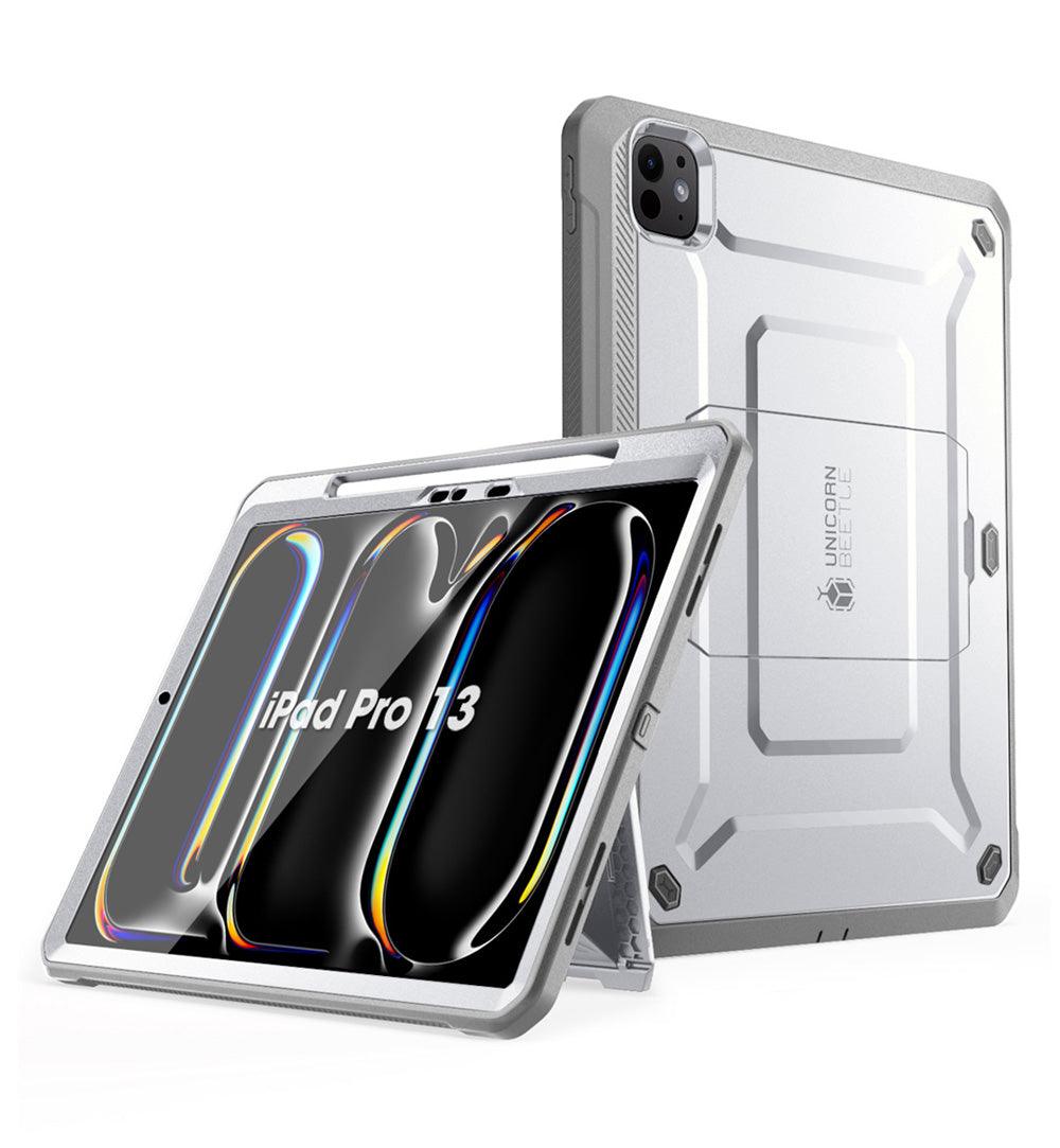 SUPCASE 2024 iPad Pro 13吋 UB Pro 防摔殼 筆槽防摔保護殼,軍規級防護,內建Apple Pencil Pro收納槽,多角度支架 白色