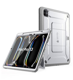 SUPCASE 2024 iPad Pro 13吋 UB Pro 防摔殼 筆槽防摔保護殼，軍規級防護，內建Apple Pencil Pro收納槽，多角度支架 白色