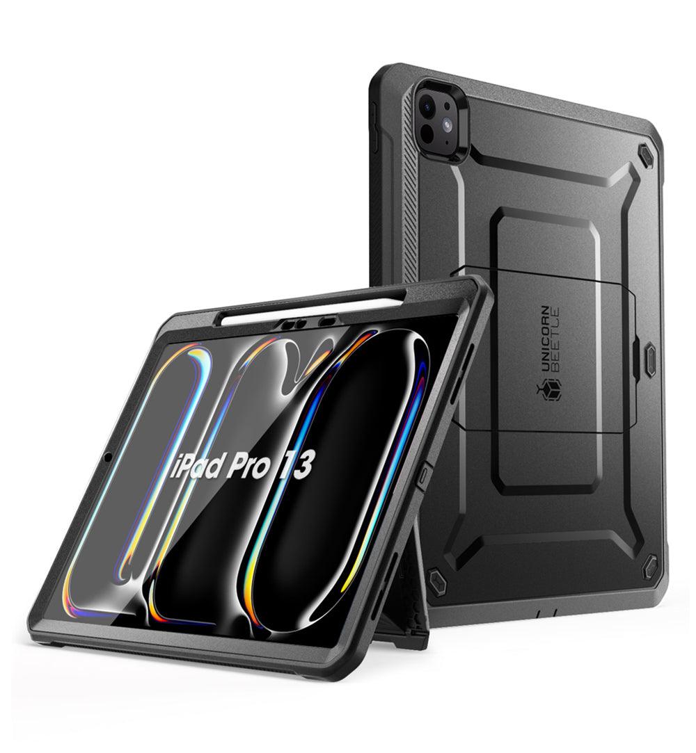 SUPCASE 2024 iPad Pro 13吋 UB Pro 防摔殼 筆槽防摔保護殼,軍規級防護,內建Apple Pencil Pro收納槽,多角度支架 黑色