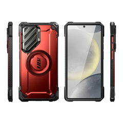 SUPCASE UB Mag XT 探索者 Samsung Galaxy S25 Ultra 5G 軍規防摔鏡頭蓋支架殼，MagSafe磁吸，鋅合金鏡頭蓋保護。紅色。