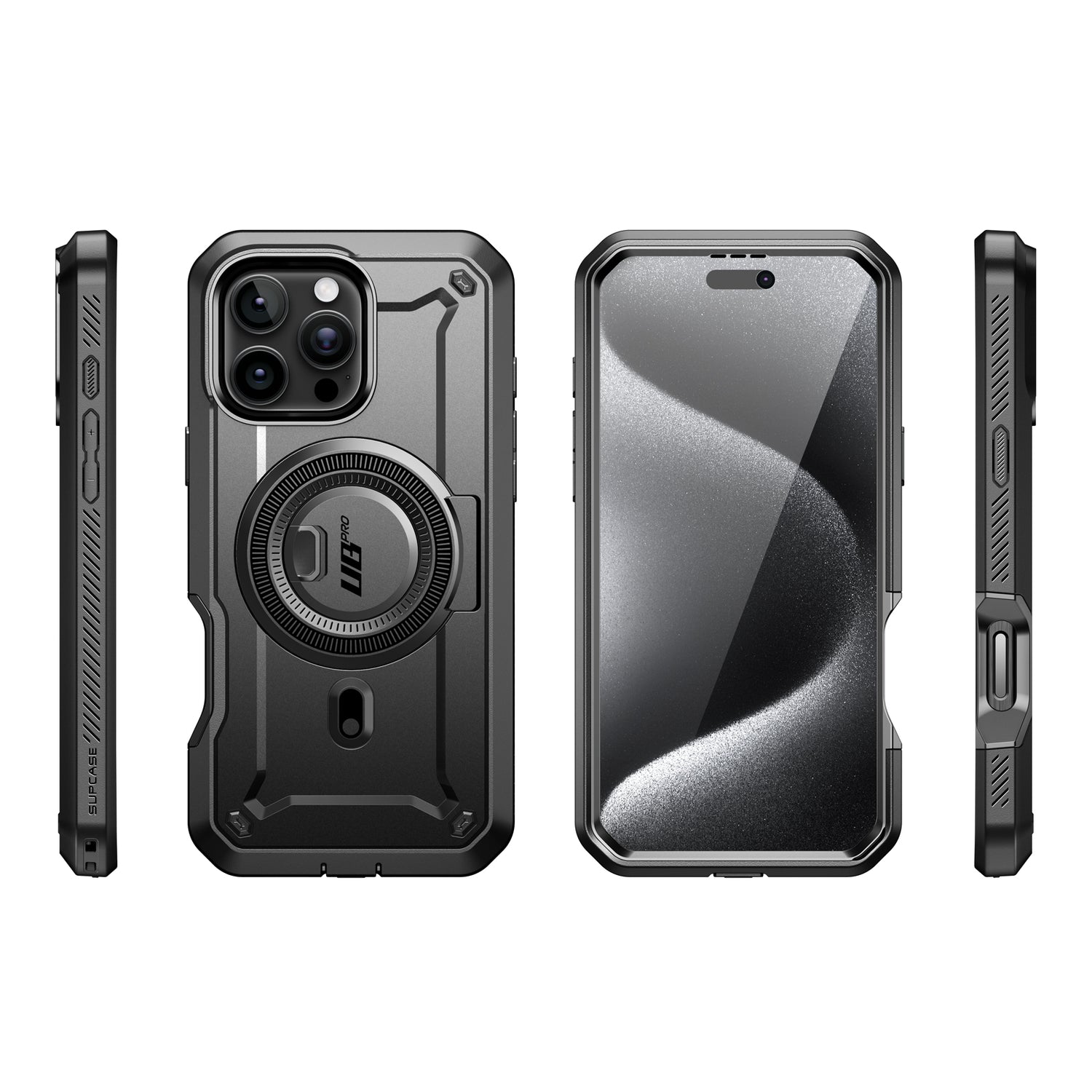 SUPCASE UB Pro Mag iPhone 16 Pro Max 6.9吋 全面防護磁吸支架軍規防摔殼 黑