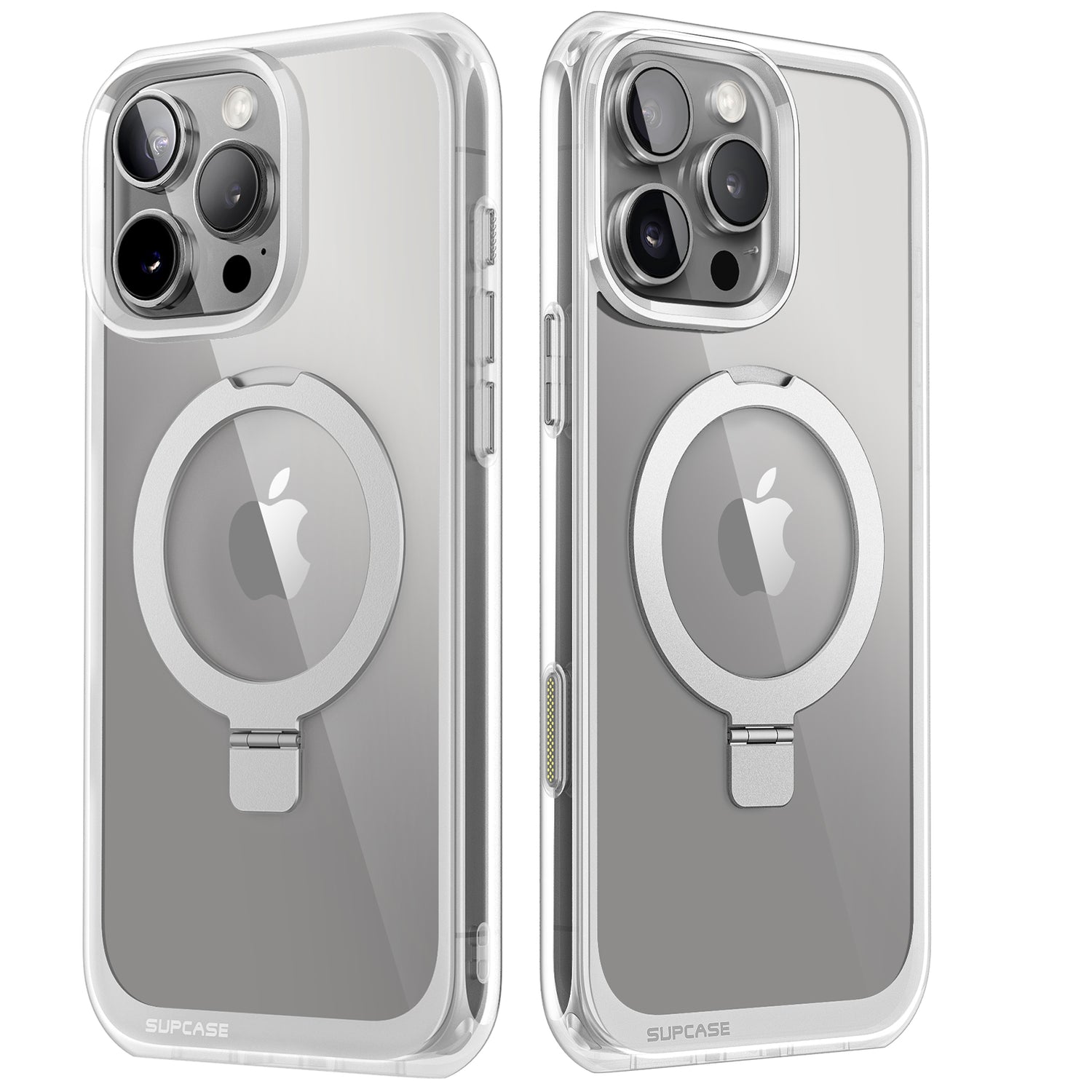 SUPCASE UB Mag Stand iPhone 16 Pro Max 系列 軍規防摔殼，附帶磁吸支架和相機按鍵 透明色