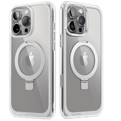 SUPCASE UB Mag Stand iPhone 16 Pro Max 系列 軍規防摔殼，附帶磁吸支架和相機按鍵 透明色
