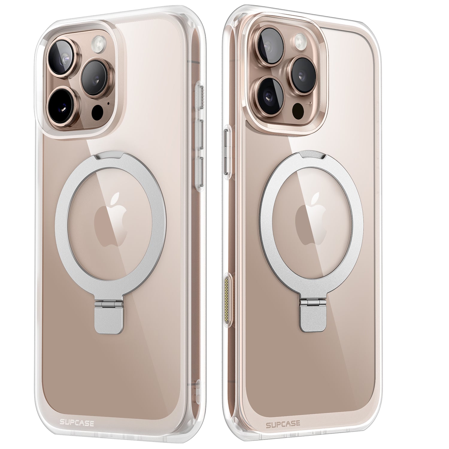 SUPCASE UB Mag Stand iPhone 16 Pro Max 系列 軍規防摔殼，附帶磁吸支架和相機按鍵 透明色