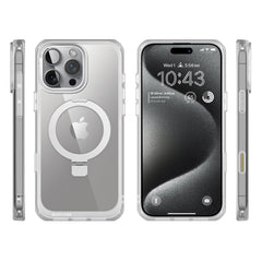 SUPCASE UB Mag Stand iPhone 16 Pro Max 系列 軍規防摔殼，附帶磁吸支架和相機按鍵 透明色