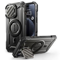 SUPCASE UB Mag XT探索者 iPhone 16 Pro Max 系列 軍規防摔殼，附鏡頭蓋支架，型號 CS2 黑