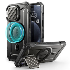 SUPCASE UB Mag XT探索者 iPhone 16 Pro Max 系列 軍規防摔殼，附鏡頭蓋支架，型號 CS2 黑