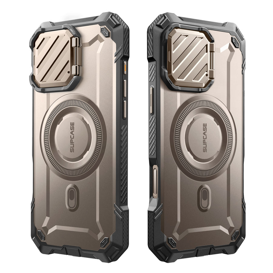 SUPCASE UB Mag XT探索者 iPhone 16 Pro Max 系列 軍規防摔殼，附鏡頭蓋支架，型號 CS2 玫瑰金