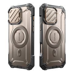 SUPCASE UB Mag XT探索者 iPhone 16 Pro Max 系列 軍規防摔殼，附鏡頭蓋支架，型號 CS2 玫瑰金