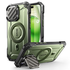 SUPCASE UB Mag XT探索者 iPhone 16 Pro Max 系列 軍規防摔殼，附鏡頭蓋支架，型號 CS2 抹茶綠