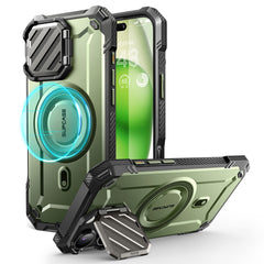 SUPCASE UB Mag XT探索者 iPhone 16 Pro Max 系列 軍規防摔殼，附鏡頭蓋支架，型號 CS2 抹茶綠