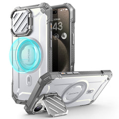 SUPCASE UB Mag XT探索者 iPhone 16 Pro Max 系列 軍規防摔殼，附鏡頭蓋支架，型號 CS2 白色