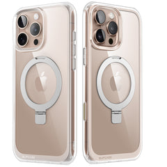 SUPCASE UB Mag Stand iPhone 16 Pro 系列 軍規防摔殼，附帶磁吸支架和相機按鍵 透明色