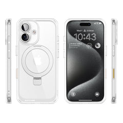 SUPCASE UB Mag Stand iPhone 16 系列 軍規防摔殼，附帶磁吸支架和相機按鍵 透明色