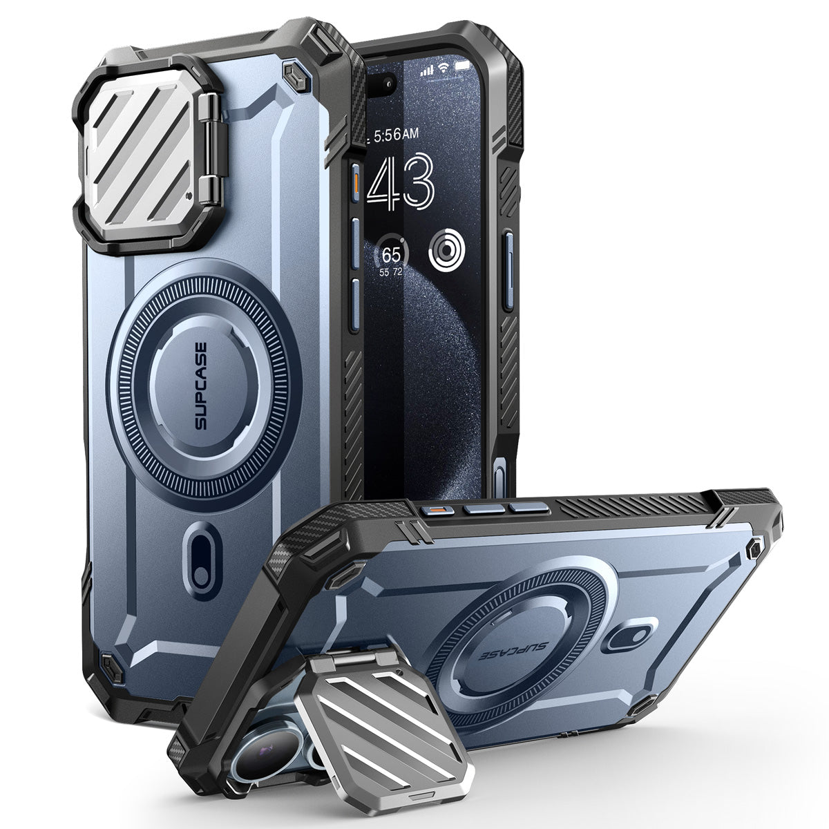 SUPCASE UB Mag XT探索者 iPhone 16 系列 軍規防摔殼，附鏡頭蓋支架，型號 CS2 海洋藍