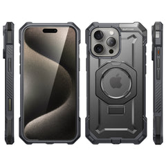 SUPCASE UB Grip iPhone 16 Pro Max 軍規防摔殼，附帶磁吸支架和相機按鍵-灰色